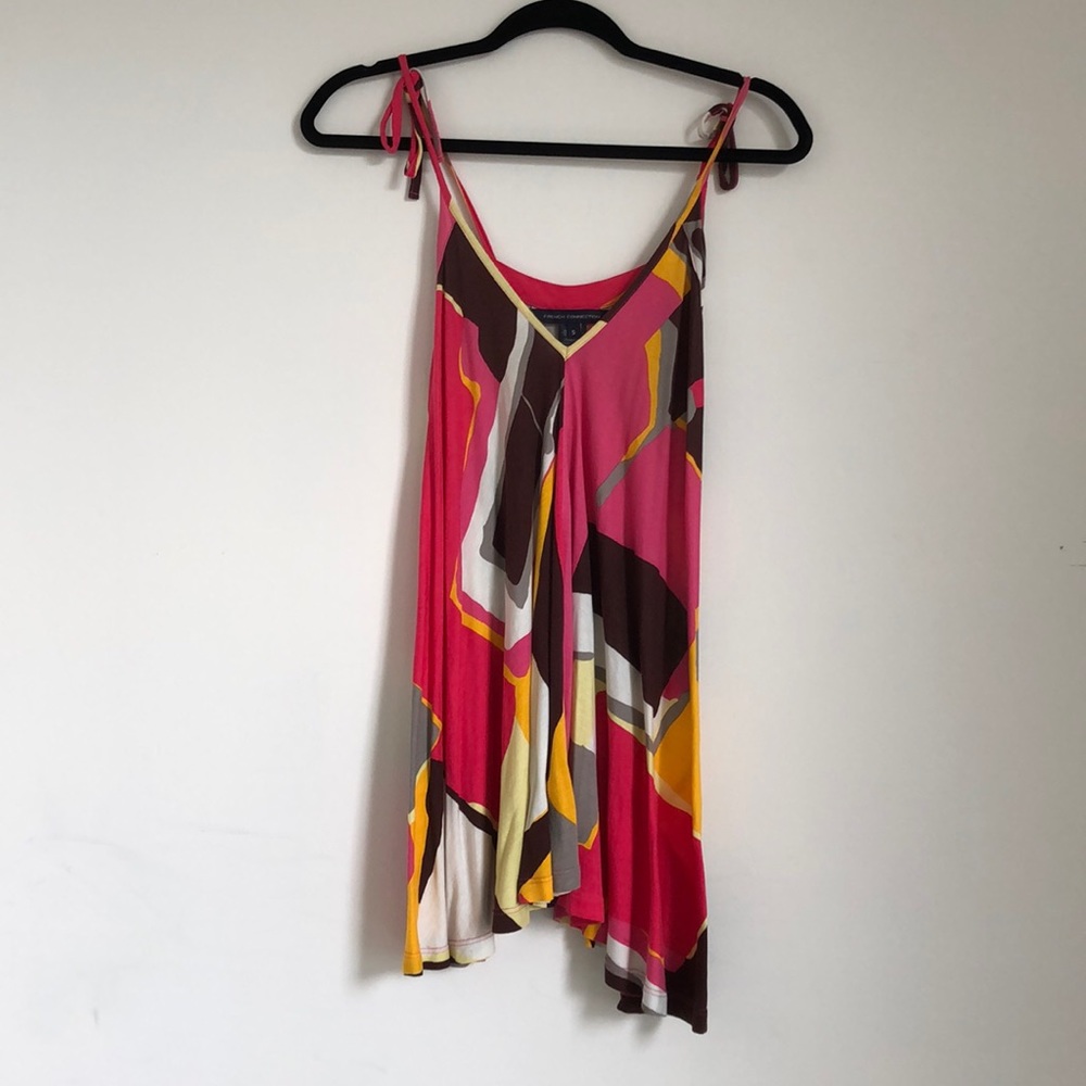 FRENCH CONNECTION petite DRESS  PINK geometric